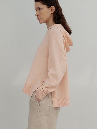 UMARMUNG COLLECTION Boucle Crochet Hood Pullover