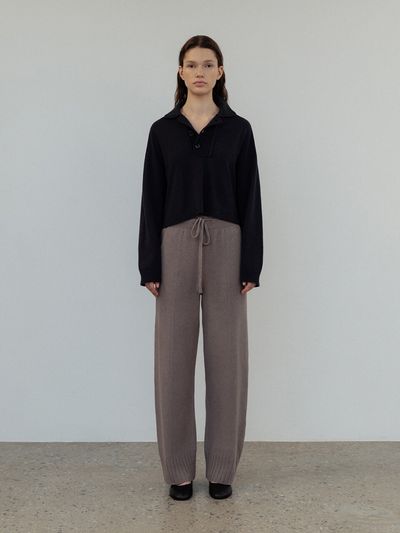 UMARMUNG COLLECTION Cotton Boucle Whole Garment Pants
