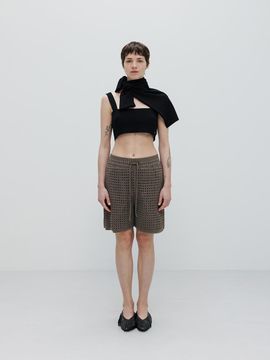 UMARMUNG COLLECTION Japanese Paper Yarn Shorts [Oakmoss]