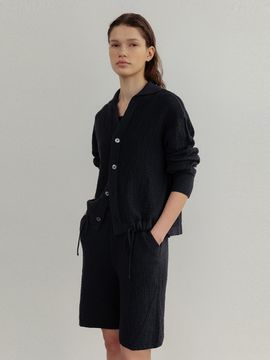 UMARMUNG COLLECTION Organic Cotton Bermuda Pants_Dawn Grey