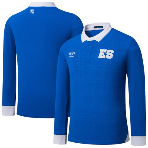 Umbro Men's Umbro Blue El Salvador National Team 2025 Home Replica Long Sleeve Jersey 