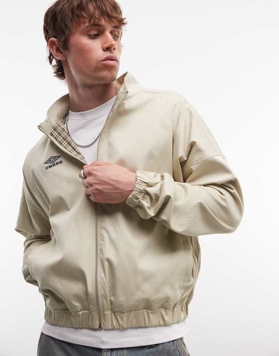 Umbro Umbro harrington jacket in beige-Neutral