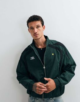 Umbro Umbro Relaxed Track Jacket in green and black