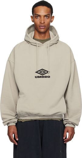 Umbro Umbro Taupe OG Logo Mask Hoodie