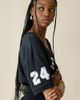 Umbro Umbro UO Exclusive Cinched Waist Jersey Top in Black, Women's at Urban Outfitters - 4