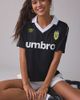 Umbro Umbro UO Exclusive Polo Jersey Top in Black, Women's at Urban Outfitters - 1