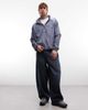 Umbro Umbro zip off sleeve wind jacket in gray and blue - 3