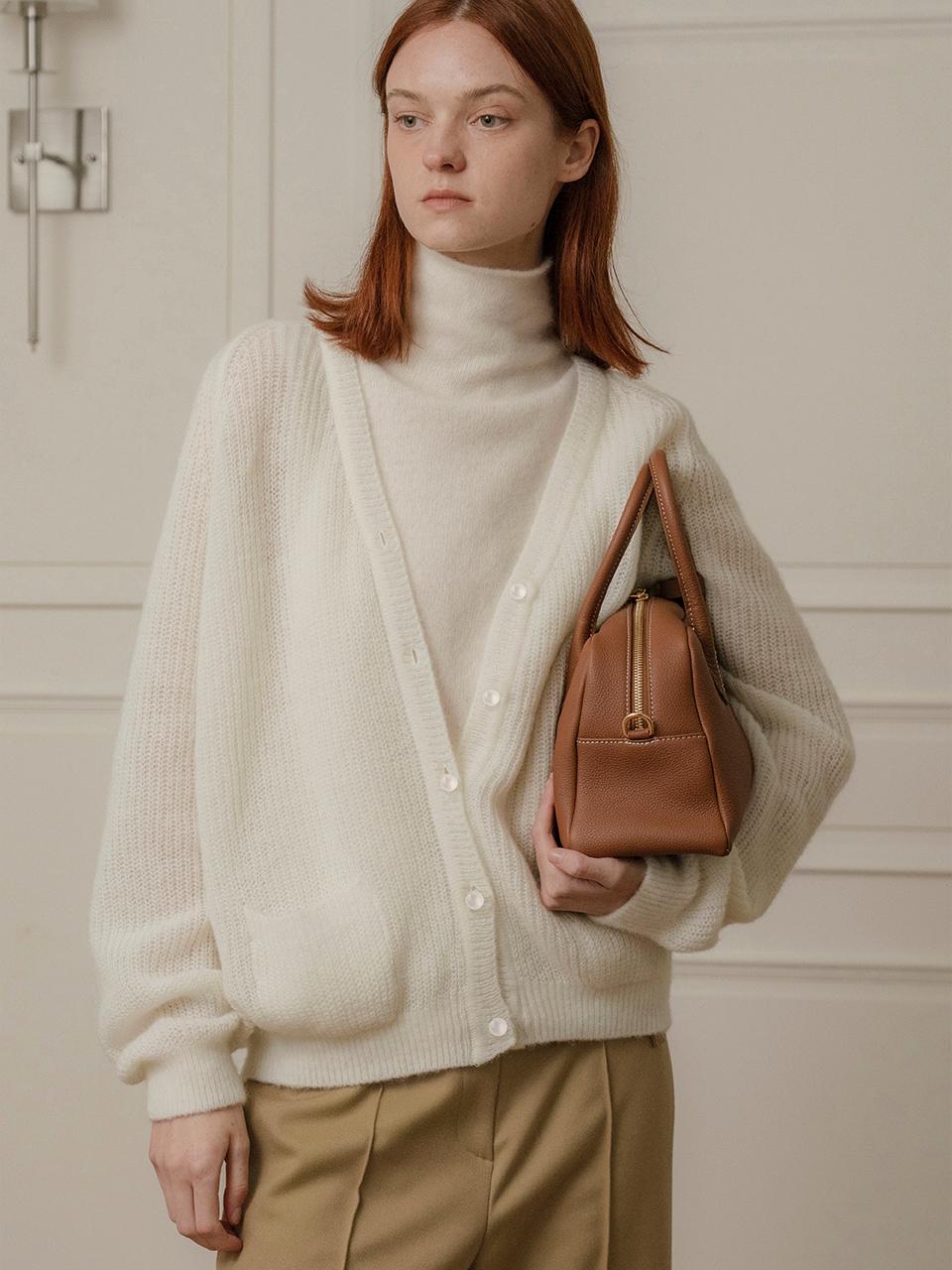 UMER Cozy mohair cardigan (Light Beige)