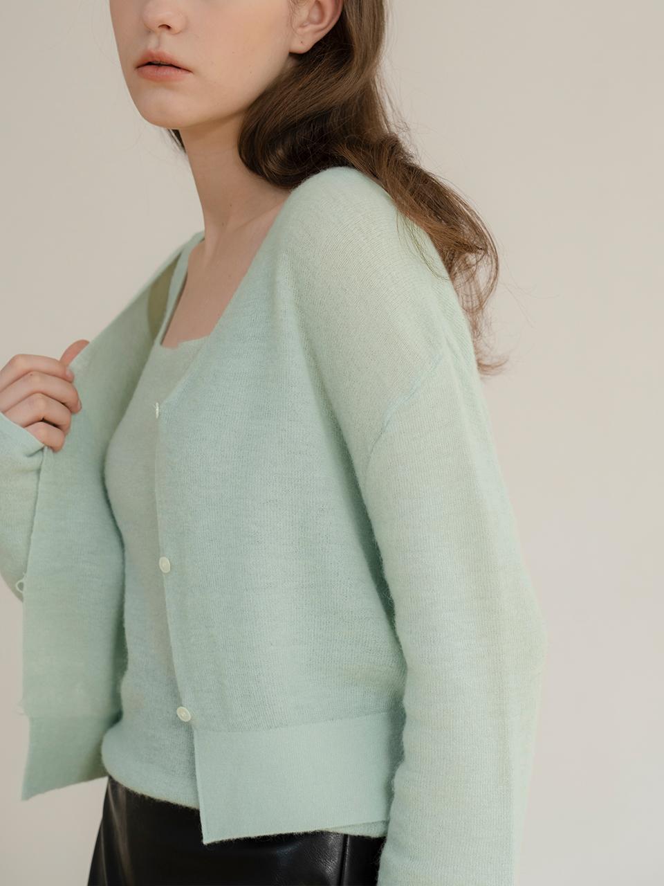 UMER Mule Mohair Bustier (Pure Green)