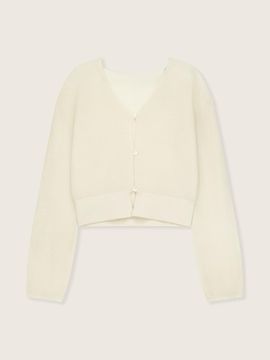 UMER Mule Mohair Cardigan (Light beige)