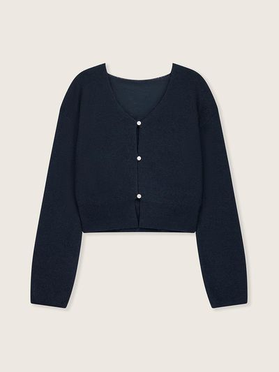 UMER Mule Mohair Cardigan (Midnight navy)