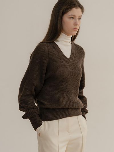 UMER Sophia Mohair V-Knit (Brown)