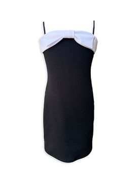 Un Deux Trois Un Deux Trois Girl's Girl's Bow-Accented Crepe Fitted Dress
