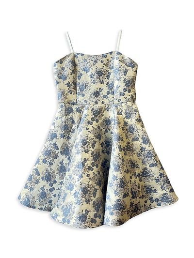Un Deux Trois Un Deux Trois Girl's Girl's Fit-And-Flare Jacquard Dress