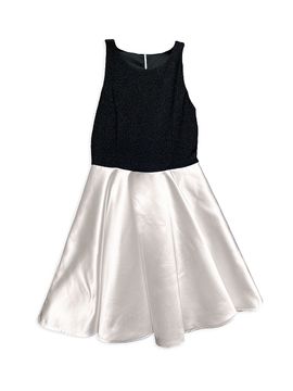 Un Deux Trois Un Deux Trois Girl's Girl's Two-Tone Fit-&-Flare Dress, Size 7-16