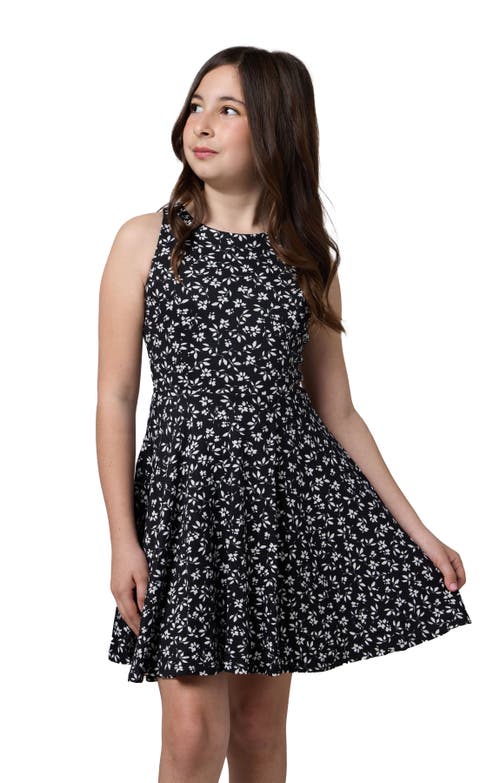 Un Deux Trois Un Deux Trois Printed Textured Racerback Dress