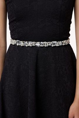 Un Deux Trois Un Deux Trois Stretchy Pearl and Gem Belt