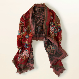 Uncommon Goods Uncommon Goods Embroidered Garden Wrap by Vismaya Collection