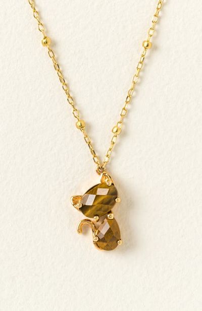 Uncommon Goods Uncommon Goods Faceted Feline Cat Necklace by Gratinsta LLC