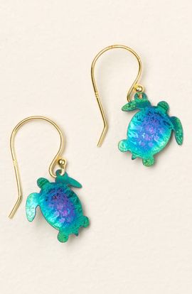 Uncommon Goods Uncommon Goods Iridescent Sea Turtle Earrings