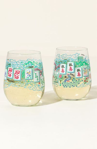 Uncommon Goods Uncommon Goods Mahjong Textured Tile Glass