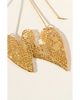 Uncommon Goods Uncommon Goods Mini Gold Dipped Lace Heart Earrings  - 1