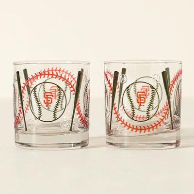 Uncommon Goods Uncommon Goods MLB Stitch Grip Glass - Set of 2