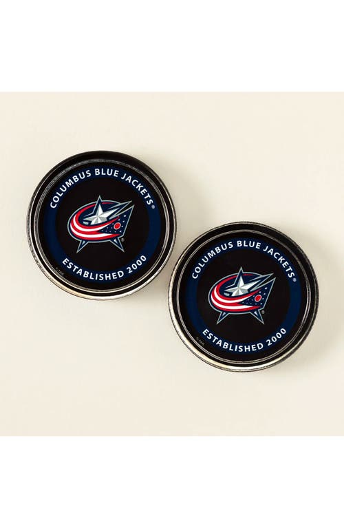 Uncommon Goods Uncommon Goods NHL Puck-Shaped Glass Coaster Set