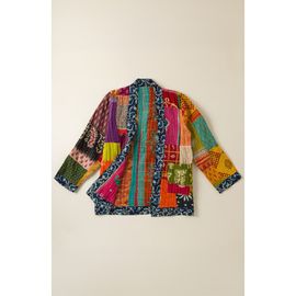 Uncommon Goods Uncommon Goods Reversible Cotton Sari Kantha Jacket