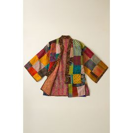 Uncommon Goods Uncommon Goods Reversible Silk Sari Kantha Jacket