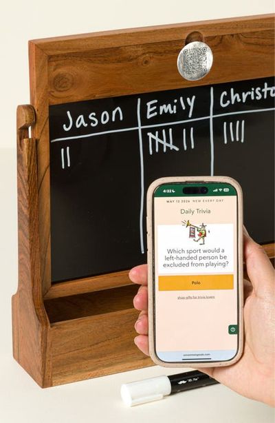 Uncommon Goods Uncommon Goods Scan to Play Daily Trivia Scoreboard