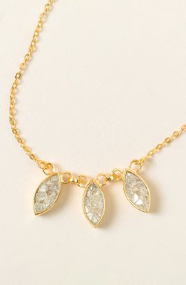 Uncommon Goods Uncommon Goods Sliced Raw Diamond Trio Necklace by Mila Omi