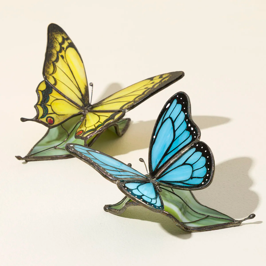 Uncommon Goods Uncommon Goods Stained Glass Butterflies with a Message