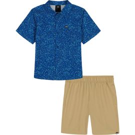 Under Armour Under Armour Kids' Fish Print Button-Up Shirt & Shorts Set