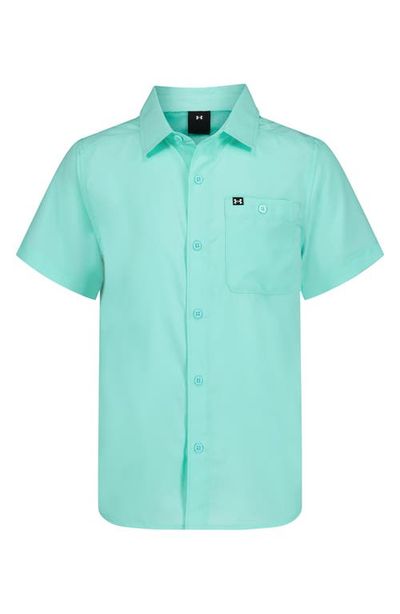 Under Armour Under Armour Kids' UA Drift Tide Fish Short Sleeve Performance Button-Up Shirt