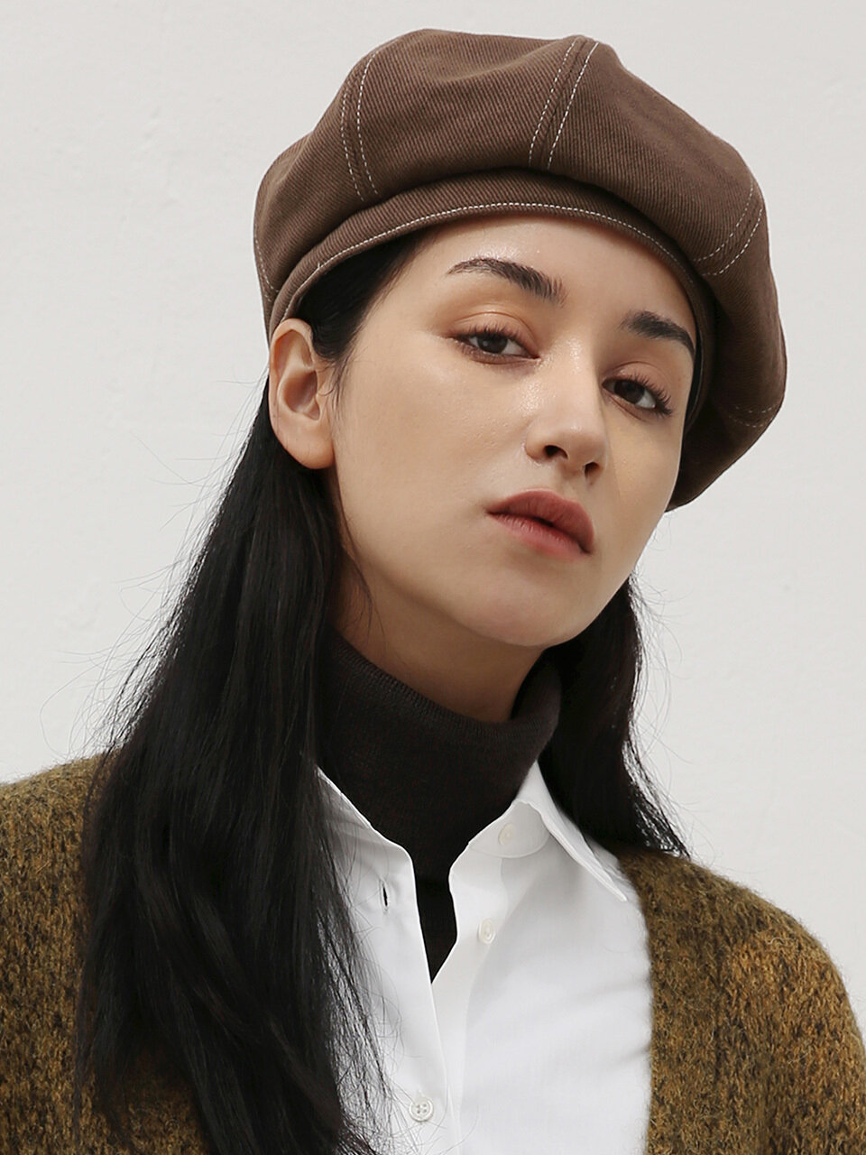 UNDERCONTROL STUDIO BREAD BERET BROWN
