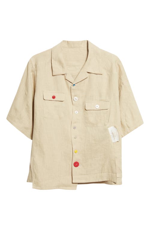Undercover Undercover Asymmetric Linen Camp Shirt