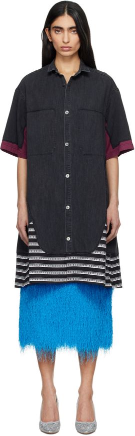 UNDERCOVER UNDERCOVER Black UP1F1402 Denim Shirt