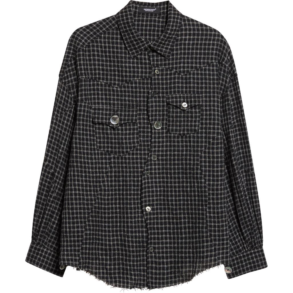 Undercover Undercover Check Wool Blend Button Up Shirt