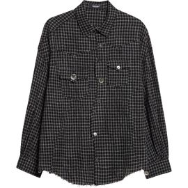 Undercover Undercover Check Wool Blend Button Up Shirt