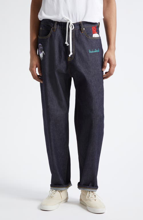 Undercover Undercover Embroidered Graphic Straight Leg Jeans