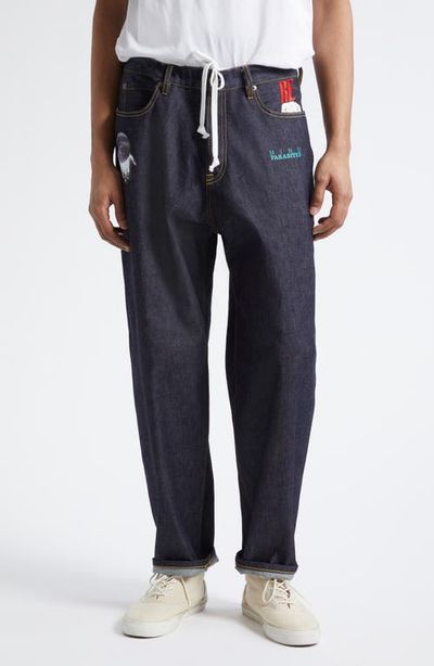 Undercover Undercover Embroidered Graphic Straight Leg Jeans