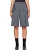 UNDERCOVER UNDERCOVER Gray UP2F1505 Long Panel Shorts - 1