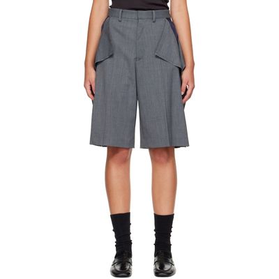 UNDERCOVER UNDERCOVER Gray UP2F1505 Long Panel Shorts