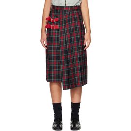 UNDERCOVER UNDERCOVER Red & Green UP2F1603 Midi Skirt
