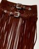 Understated Leather Heart Em Maxi Skirt Belt - 2