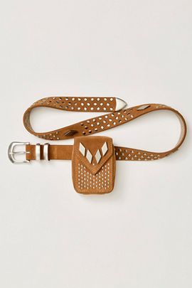 Understated Leather Texas Rose Pocket Belt