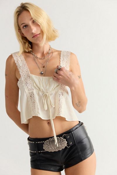Understated Leather Understated Leather Belted Leather Rocker Shorts