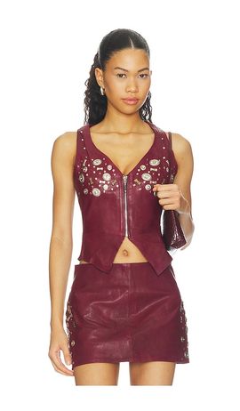 Understated Leather Understated Leather Concho Leather Top