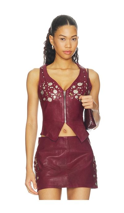 Understated Leather Understated Leather Concho Leather Top